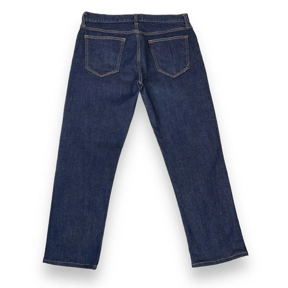 Banana Republic Jeans Men 33x30 (ACTUAL 34x27.5) Dark Blue Straight Fit Denim